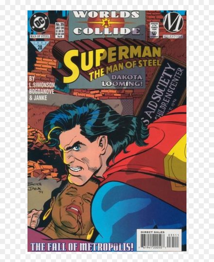 Купете Comics 1994-07 Superman - Superman: The Man Of Steel Clipart #1556907
