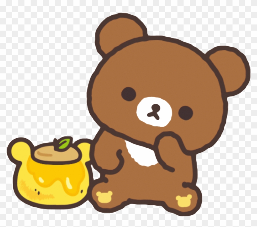 Honey Kawaii Cute Bear Brown Sweet Freetoedit Clipart #1557117
