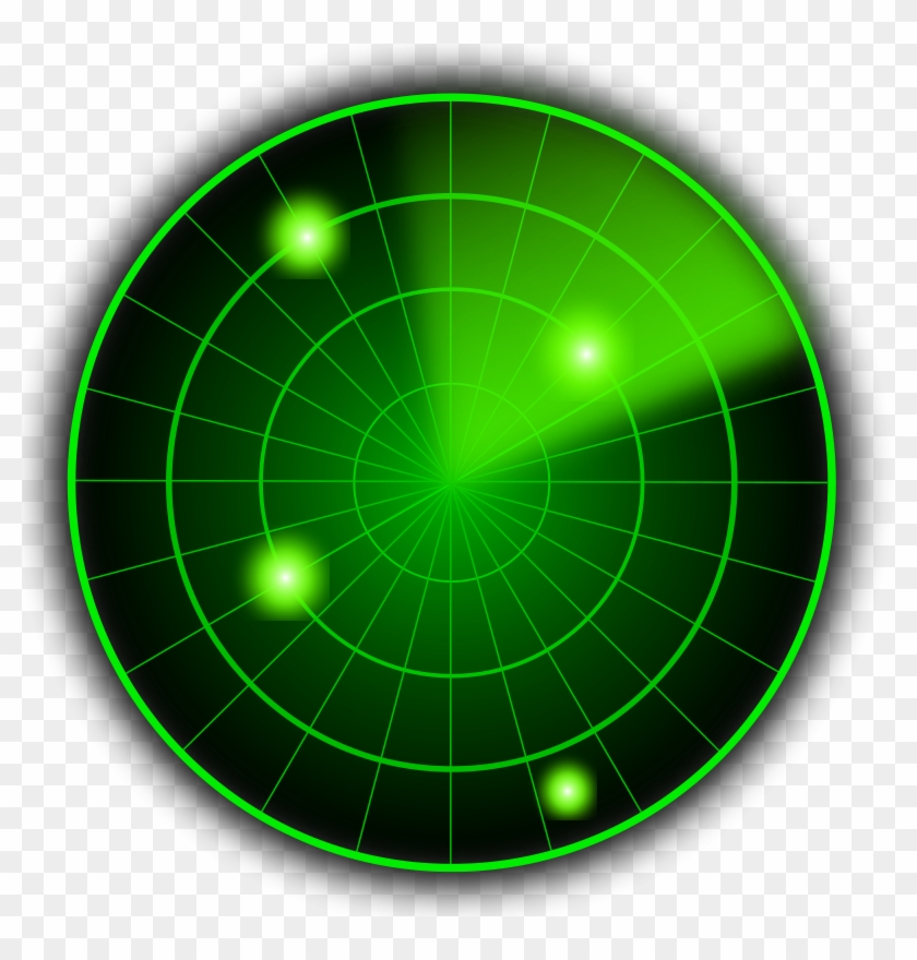On The Radar - Green Radar Clipart