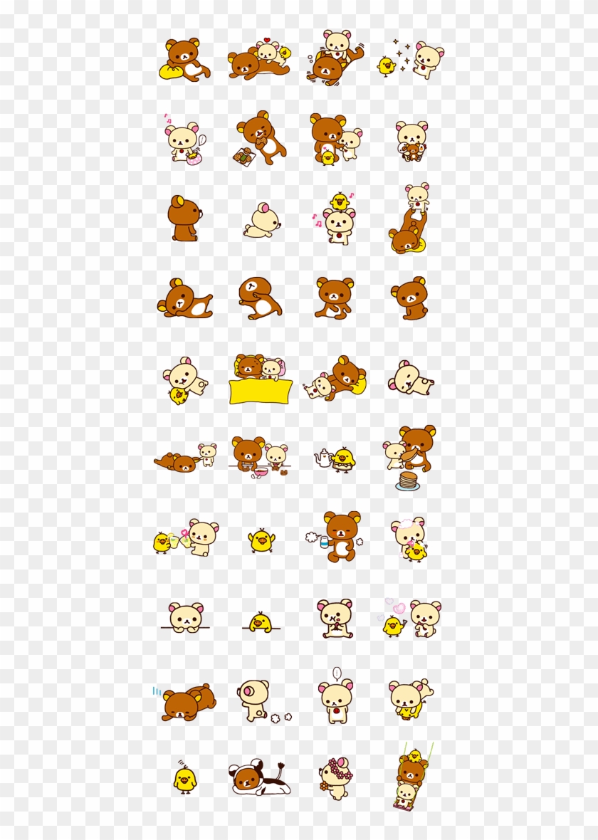 Good Friends - Rilakkuma Line Stickers Clipart #1557299
