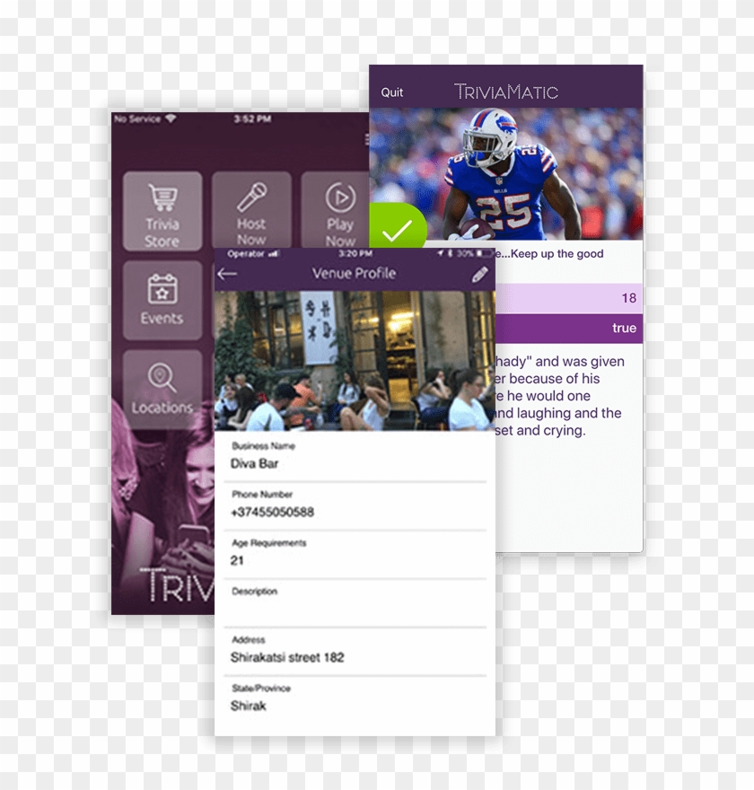 Triviamatic Mobile App To Run Trivia Nights At Your - American Football Clipart #1557919