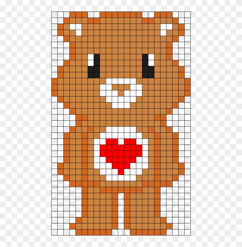 8 Bit Care Bear Tender Heart Perler Bead Pattern / - Central City Brewing Co Ltd Clipart
