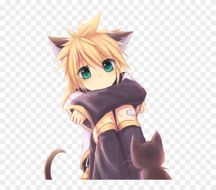 Cute Neko Boy Anime Clipart