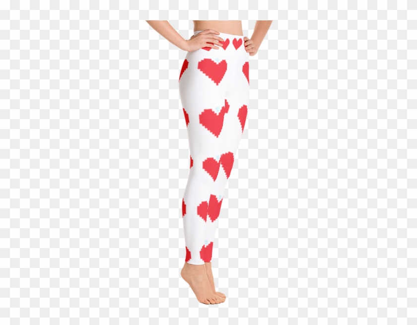 "8 Bit Heart" Yoga Leggings - Yoga Pants Clipart