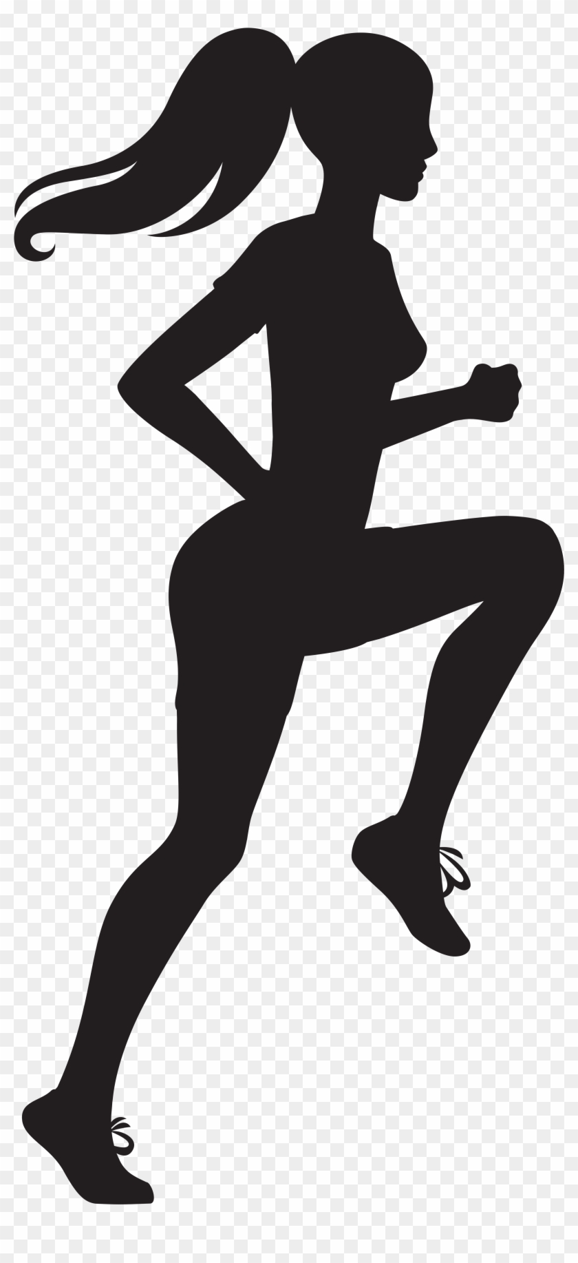 Running Woman Silhouette Transparent Image - Athletics Sports Clip Art - Png Download