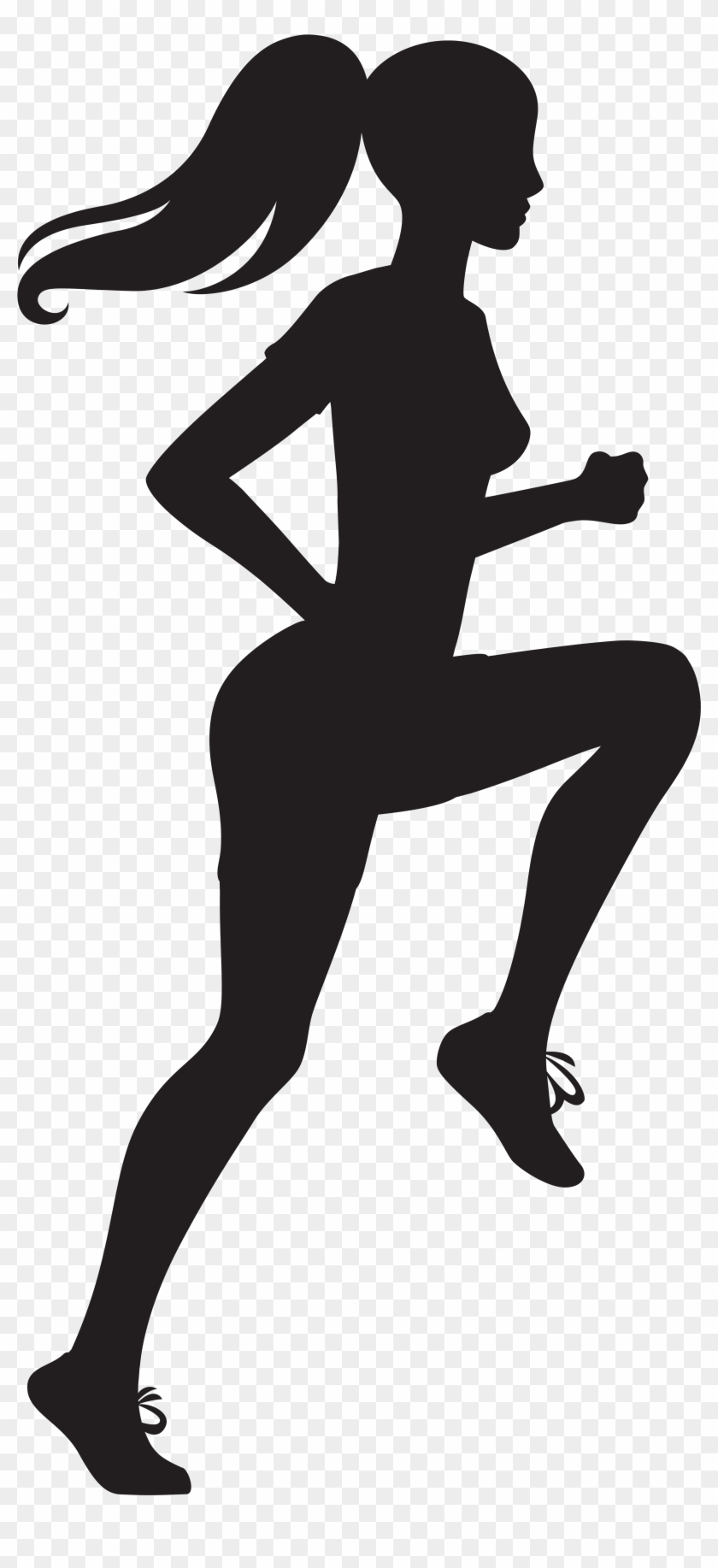 Running Woman Silhouette Transparent Image - Athletics Sports Clip Art - Png Download #1559193