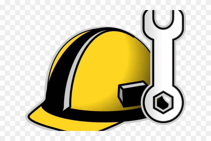Hard Hat And Wrench Clipart #1559248