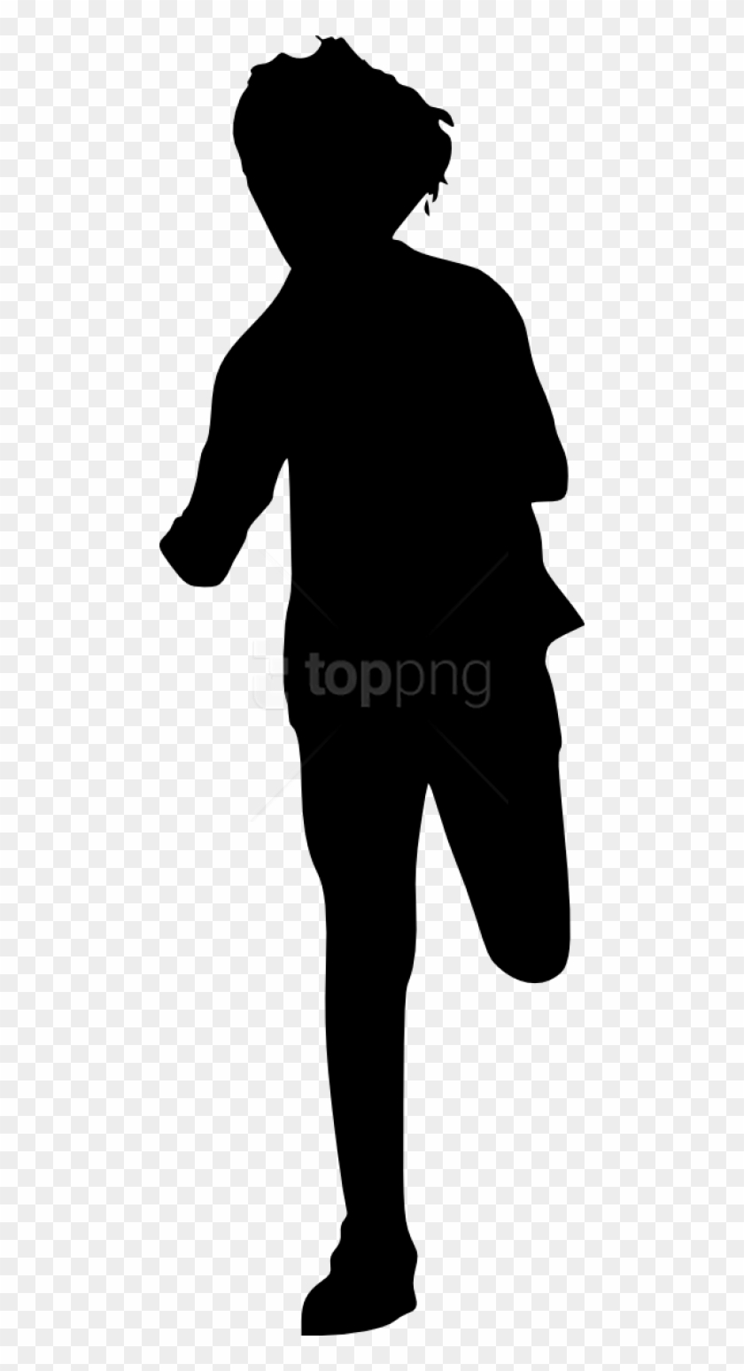 Free Png Kid Running Silhouette Png - Silhouette Running Man Png Clipart #1559596