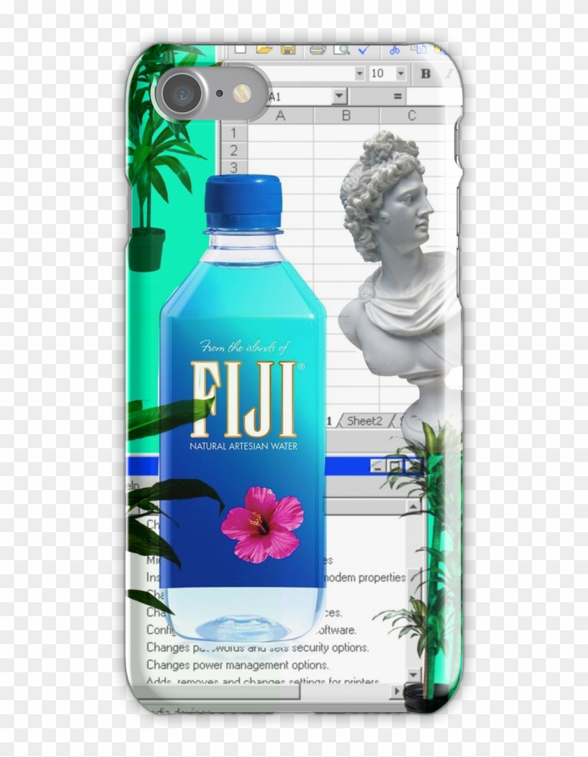 Fiji Water Vaporwave Iphone 7 Snap Case - Fiji Water Iphone Case Clipart