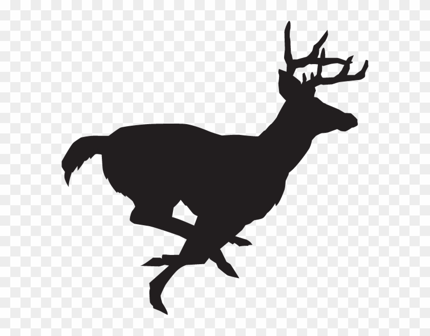 14930 - Running Deer Silhouette Clipart