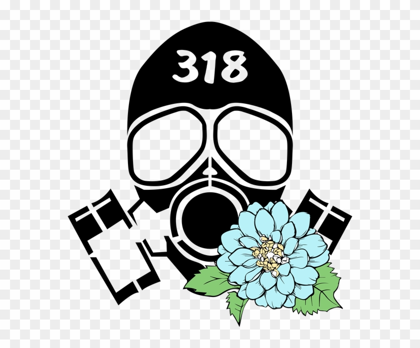 The Gas Mask * Protection Zone * Breathing Fresh Air - Gas Mask Stencil Logo Clipart