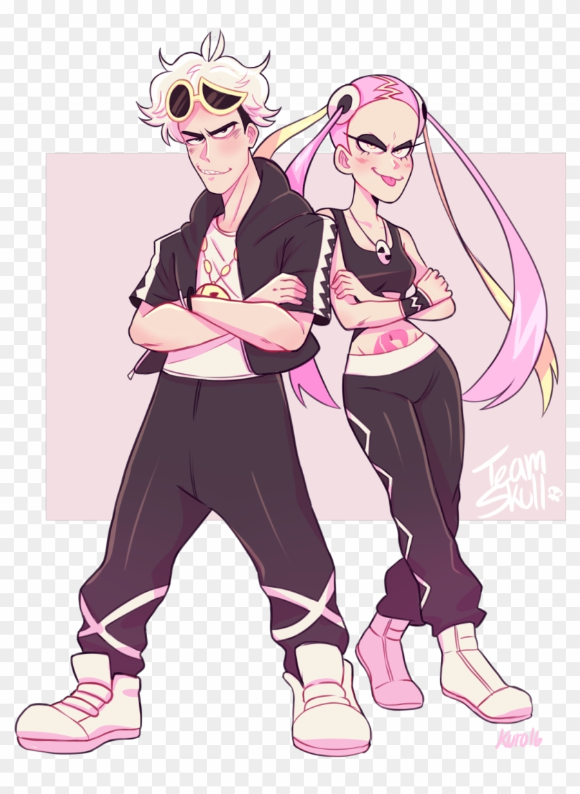 Kurol Pokémon Sun And Moon Pokémon Firered And Leafgreen - Chicken Hat Trainer And Guzma Clipart