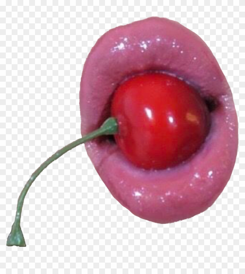 Cherry Lips Red Aesthetic Vaporwave Grunge Vintage - Aesthetic Png Clipart