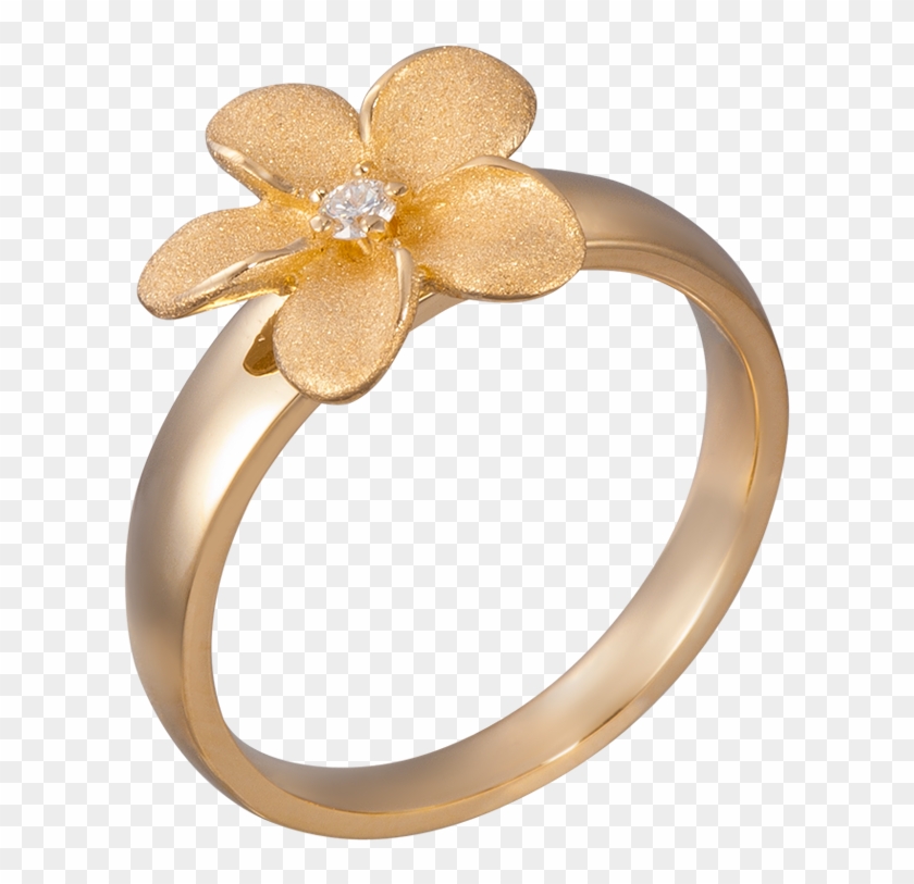 14k Yellow Gold Flower Ring Clipart #1560675