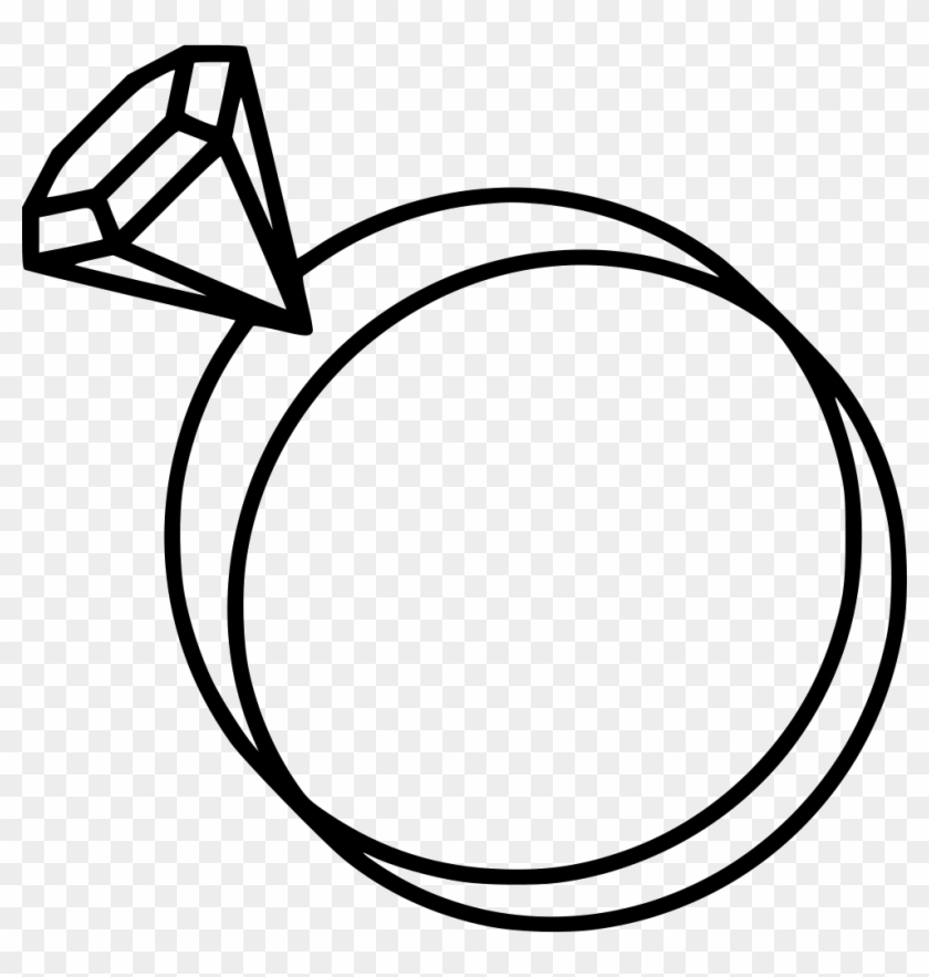 Engagement Ring Comments - Line Art Clipart