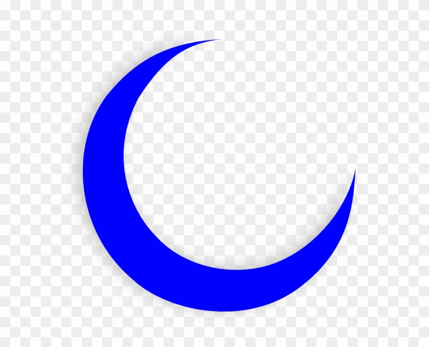 Full Blue Moon Clipart - Blue Crescent Moon Png Transparent Png #1561034