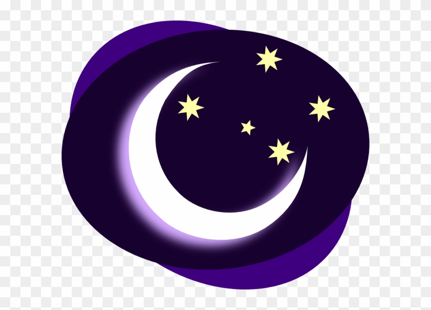 Blue Moon And Star Clipart - Moon Clipart - Png Download
