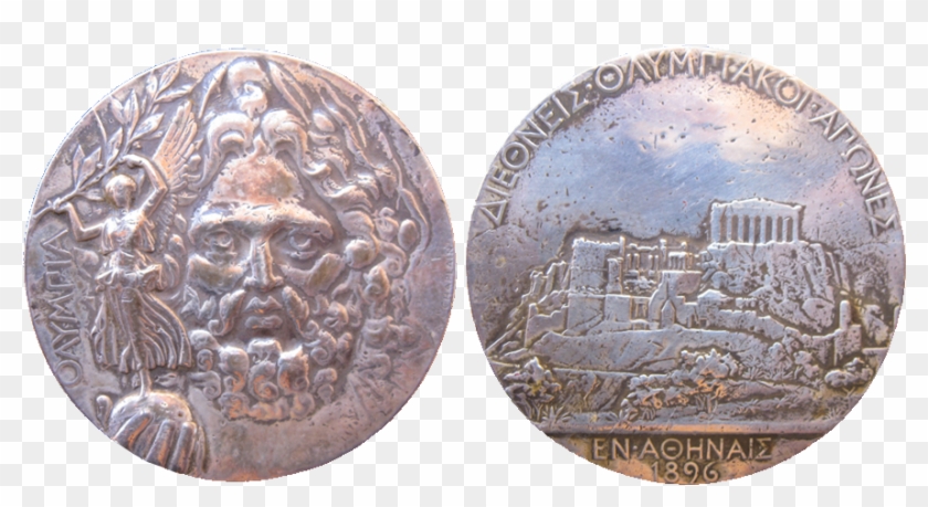 1896 Athen's Gold, Silver, Bronze Medals - Coin Clipart #1561906