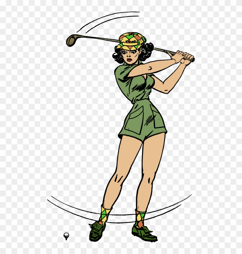 Medium Image - Female Golfer Transparent Background Clipart #1562867