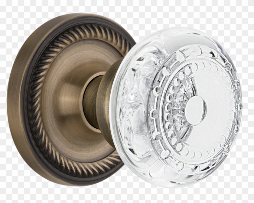 Rope Rosette With Crystal Meadows Knob - Brass Clipart