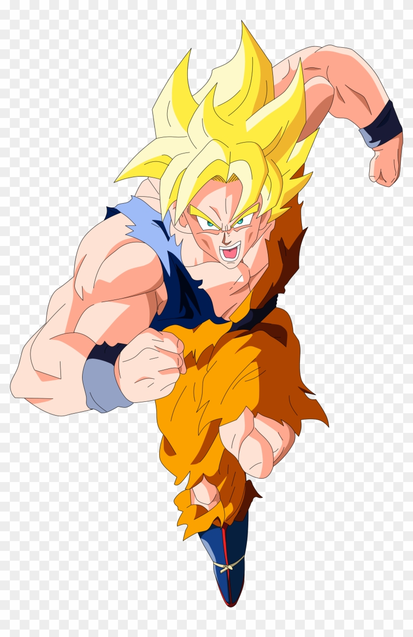 Who Is The Fastest Anime Character - El Maky Z Goku Ssj Clipart #1563009