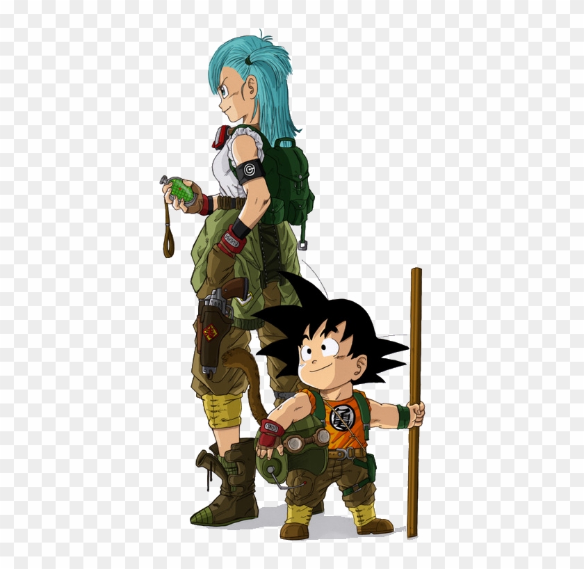 Goku N Bulma - Dragon Ball Bulma Military Clipart #1563482