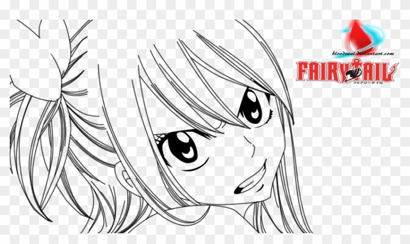 Lucy Heartfilia Lineart By Advance - Lucy Heartfilia Drawing Art Clipart