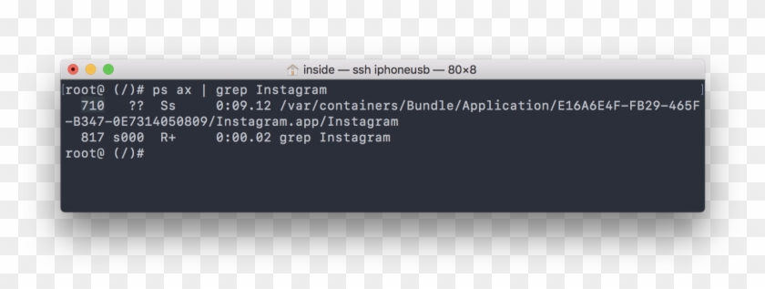 The Process To Decrypt A Binary On A Jailbroken Device - Mac Os Sierra Terminal Clipart #1563880