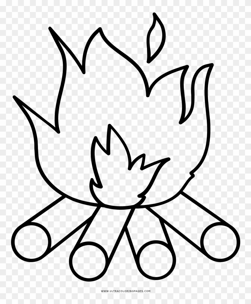 Bonfire Festa Junina Drawing Clip Art Campfire - Dibujo De Hoguera Para Colorear - Png Download #1564231