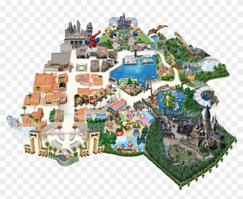 Map - Parc Universal Studio Japan Clipart