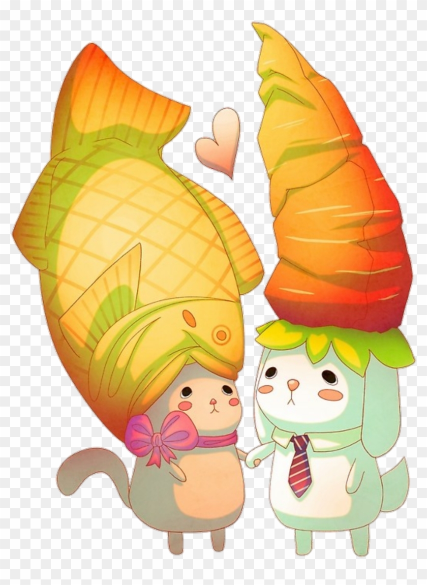 Love Heart Fish Carrot Kawaii Rabbit Bunny Bunnyrabbit Clipart