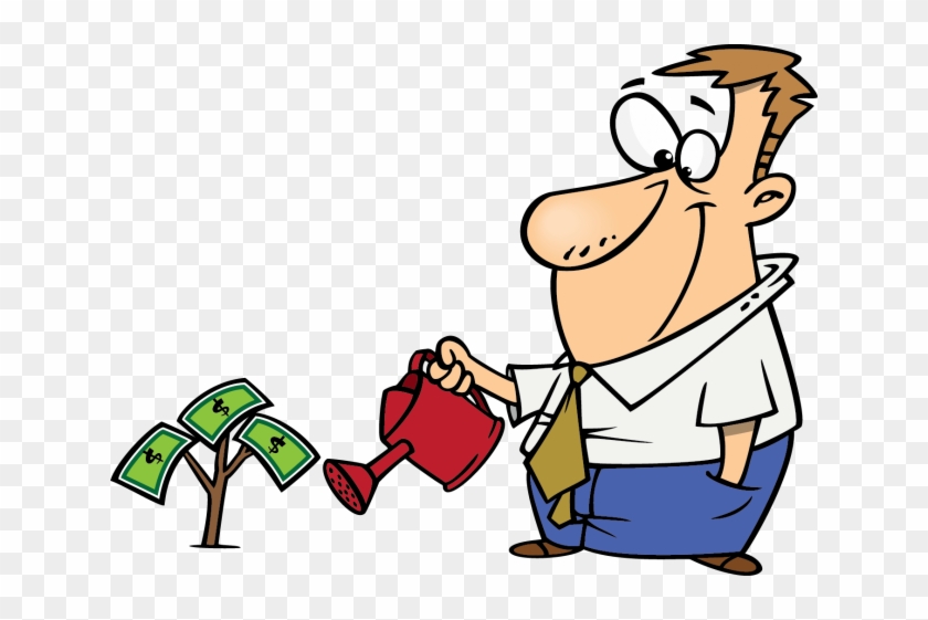 Watering Money Tree - Watering Money Tree Transparent Clipart
