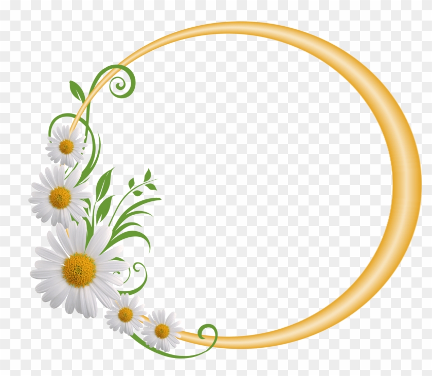 Floral Circle Frame Png Clipart #1566437