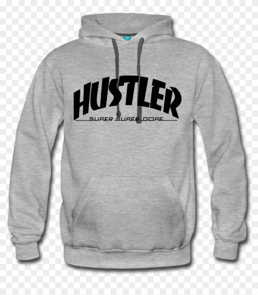 Hustler Thrasher Logo Gray Premium Hoodie Men's Premium - Sweatshirt Clipart #1566656