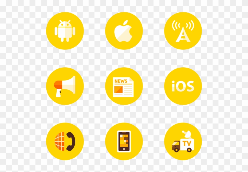 Communication - Vector Yellow Icon Png Clipart