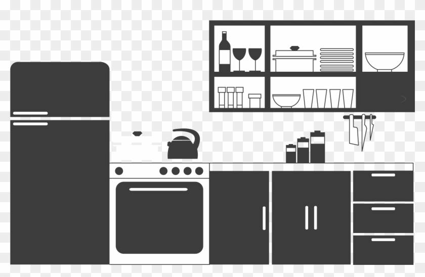 Kitchen Png - Modular Kitchen Icon Png Clipart #1567099
