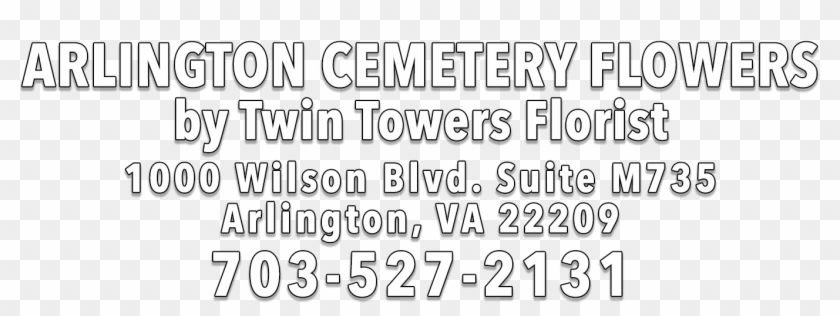 Arlington Cemetery Flowers By Twin Towers Florist - Calligraphy Clipart #1567379