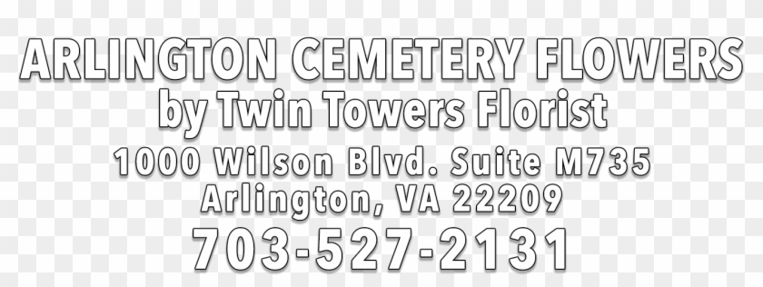 Arlington Cemetery Flowers By Twin Towers Florist - Calligraphy Clipart