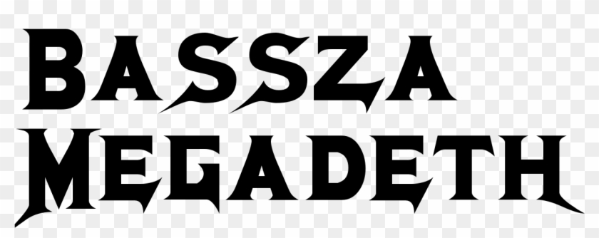 Megadeth Font And Megadeth Logo - Black-and-white Clipart