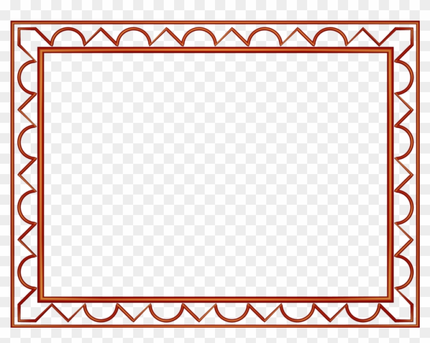 Red Artistic Loop Triangle Rectangular Powerpoint Border - Simple Borders Design Red Clipart #1567611