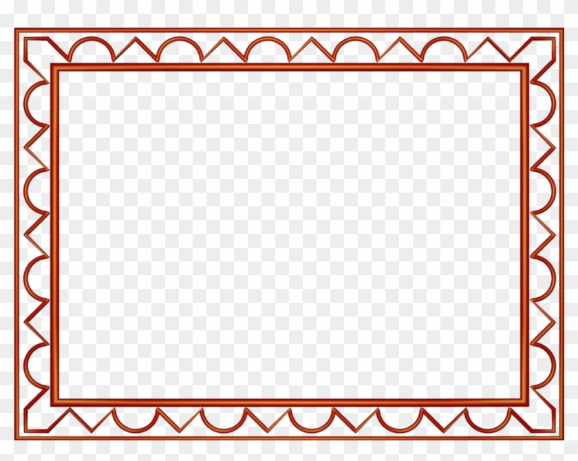 Red Artistic Loop Triangle Rectangular Powerpoint Border - Simple Borders Design Red Clipart