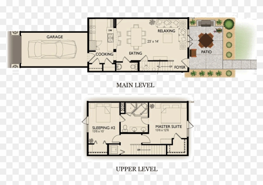 Unit Amenities - 2 Bedroom 1.5 Bath With Garage Floor Plans Clipart #1568354