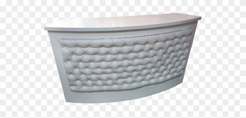 White Tufted Curved - Coffee Table Clipart