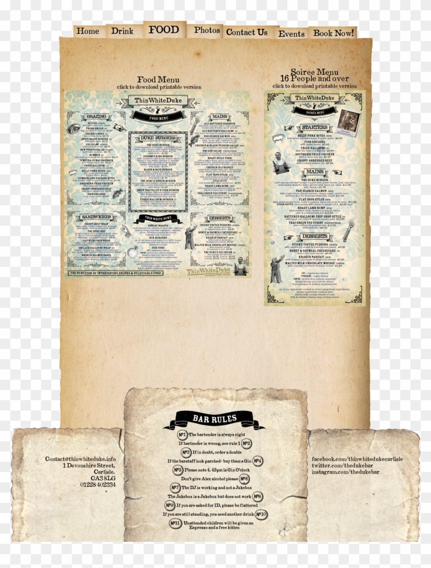 Food Area - - Thin White Duke Carlisle Clipart