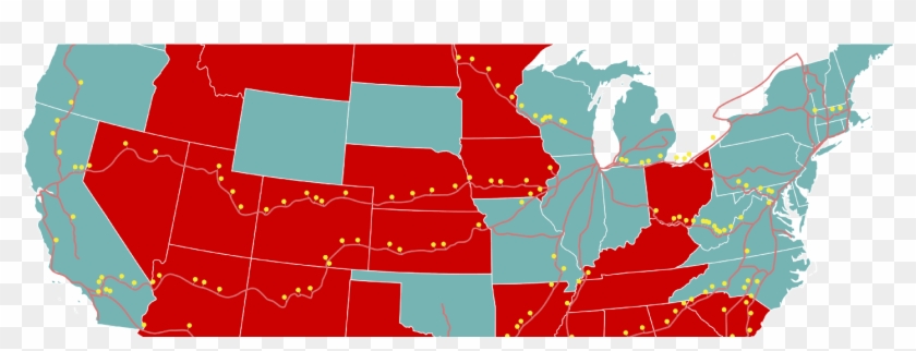 Come On, Ride The Train - 2016 Election Map By Age Clipart