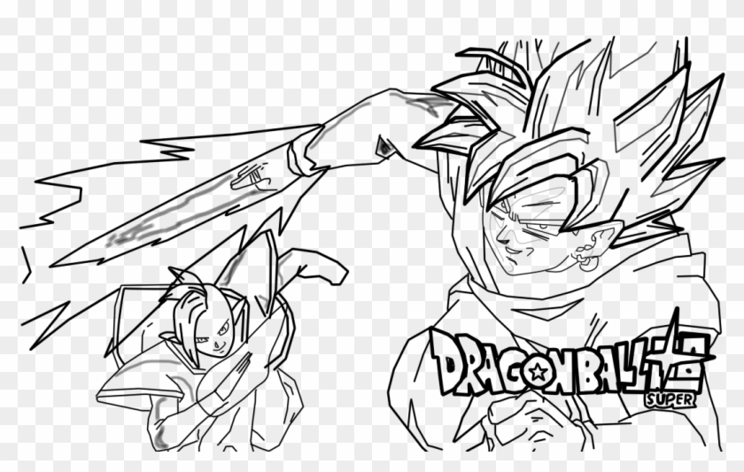 Black Goku Y Zamasu - Dragon Ball Super Clipart