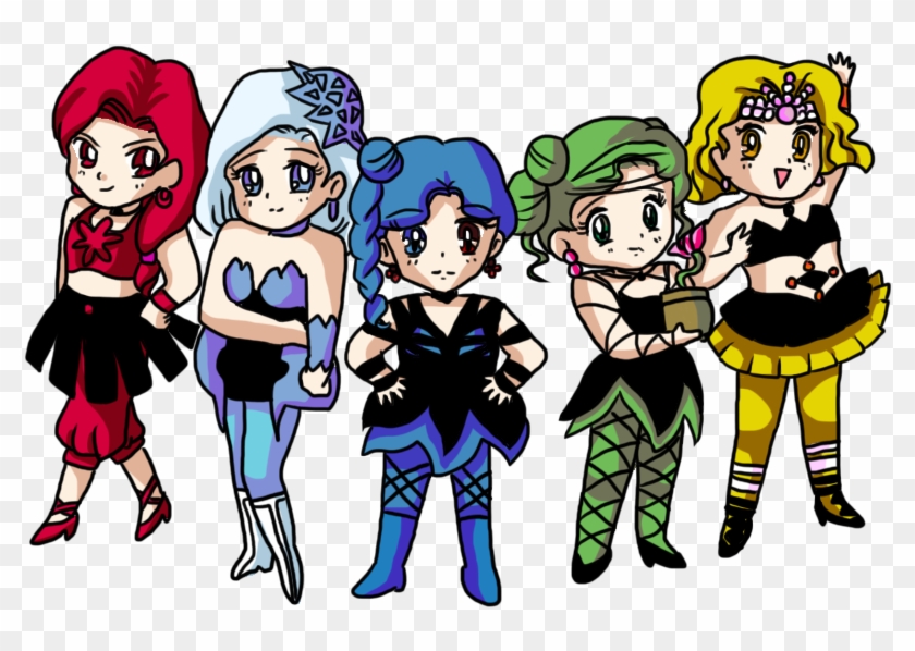 Chibi Witches 5 By Kittybags - Sailor Moon Witches 5 Chibi Clipart