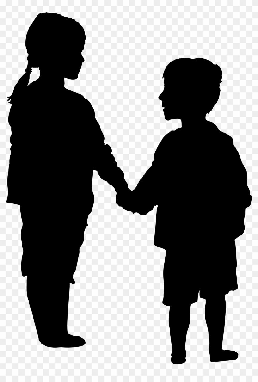 Big Image - Husband And Wife Silhouette Clipart