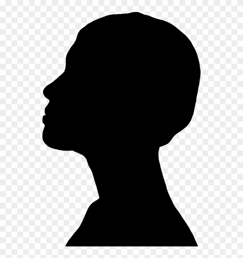 Face Silhouettes Of Men Women And Children - Face Profile Silhouette Transparent Clipart