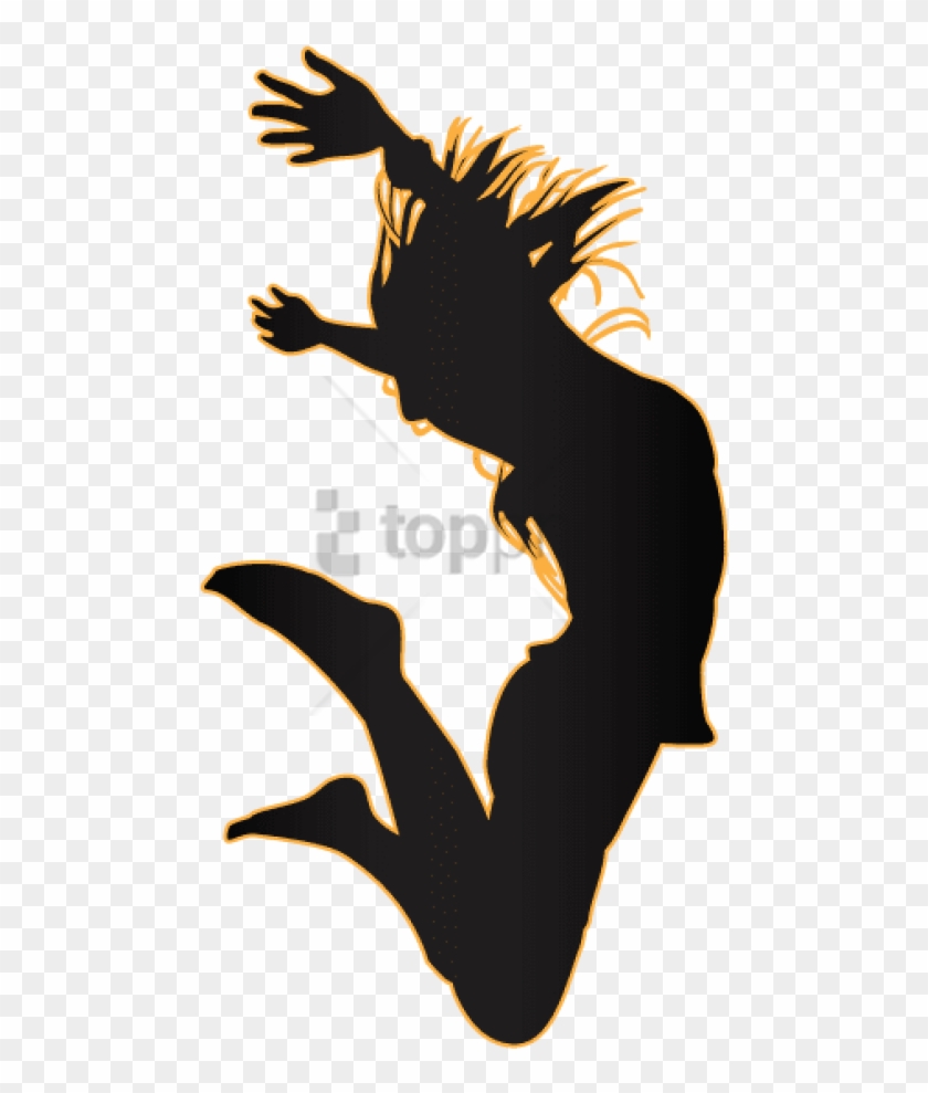 Free Png Download Jumping Girl Silhouette Png Images - Jumping On Trampoline Silhouette Clipart